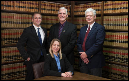 Attorneys Bryce Schoenborn, David Deda, Bruce Marshall, and Christina Writz